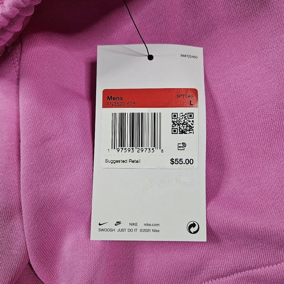 Nike Athletic Shorts Pink Standard Above Knee FN3520-365 Men's Size Large - Picture 7 of 7